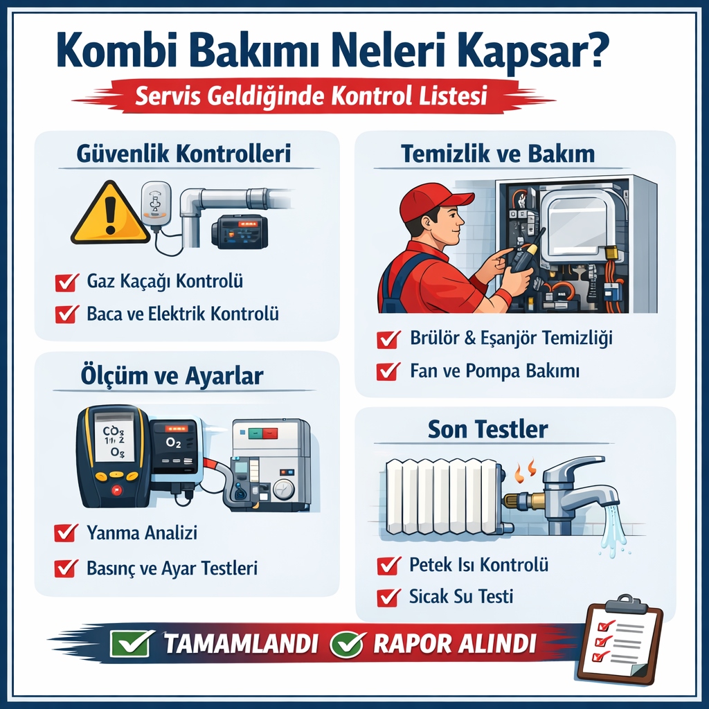 Kombi Bakımı Neleri Kapsar? Servis Geldiğinde Kontrol Listesi